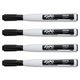 EXPO® Magnetic Dry Erase Marker, Fine Bullet Tip, Black, 4/Pack (SAN1944745) Pack of 6