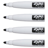 EXPO® Magnetic Dry Erase Marker, Fine Bullet Tip, Black, 4/Pack (SAN1944745) Pack of 6