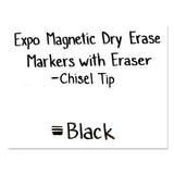 EXPO® Magnetic Dry Erase Marker, Broad Chisel Tip, Black, 4/Pack (SAN1944729) Pack of 4