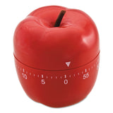 Baumgartens® Shaped Timer, 4" Diameter x 4"h, Red Apple (BAU77042) Each