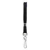 SICURIX® Flat Lanyard, Metal Hook Fastener, 36", Nylon, Black, 100/Pack (BAU65619) Box of 100
