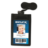 SICURIX® Sicurix ID Neck Pouch, Vertical, 3 x 4 3/4, Black (BAU55120) Each