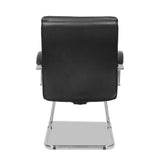 Alera® Alera Neratoli Slim Profile Stain-Resistant Faux Leather Guest Chair, 23.81" x 27.16" x 36.61", Black Seat/Back, Chrome Base (ALENR4319) Each
