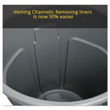 Rubbermaid® Commercial Vented Round Brute Container, 20 gal, Plastic, White (RCP2620WHI) Each