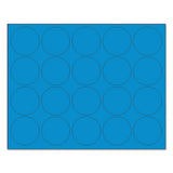 MasterVision Interchangeable Magnetic Board Accessories, Circles, Blue, 3/4", 20/Pack (BVCFM1601) Pack of 20