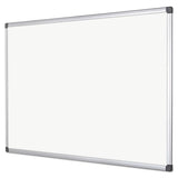 MasterVision® Value Lacquered Steel Magnetic Dry Erase Board, 72 x 48, White Surface, Silver Aluminum Frame (BVCMA2707170) Each