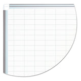MasterVision® Gridded Magnetic Steel Dry Erase Planning Board, 1 x 2 Grid, 36 x 24, White Surface, Silver Aluminum Frame (BVCMA0392830) Each