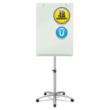 Quartet® Infinity Glass Mobile Presentation Easel, 3 ft x 2 ft, Silver/White (QRTECM32G) Each
