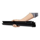 Universal® Heavy-Duty Instant Setup Foldaway Easel, Adjusts 25" to 63" High, Aluminum, Black (UNV43027) Each