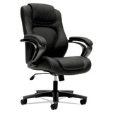 HON® HVL402 Series Executive High-Back Chair, Supports Up to 250 lb, 17" to 21" Seat Height, Black Seat/Back, Iron Gray Base (BSXVL402EN11) Each