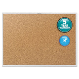 Quartet® Classic Series Cork Bulletin Board, 96 x 48, Tan Surface, Silver Anodized Aluminum Frame (QRT2308) Each