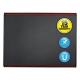 Quartet® Prestige Plus Magnetic Fabric Bulletin Boards, 48 x 36, Gray Surface, Mahogany Fiberboard/Plastic Frame (QRTMB544M) Each