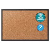 Quartet® Classic Series Cork Bulletin Board, 24 x 18, Tan Surface, Black Aluminum Frame (QRT2301B) Each