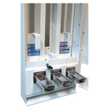 Vend-Rite Coin-Operated Soap Vender, 3-Column, 16.25 x 9.5 x 37.75, White/Blue (VEN394100) Each