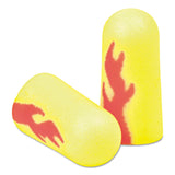 3M™ E-A-Rsoft Blasts Earplugs, Cordless, Foam, Yellow Neon/Red Flame, 200 Pairs/Box (MMM3121252) Box of 200