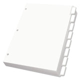 Oxford™ Custom Label Tab Dividers with Self-Adhesive Tab Labels, 8-Tab, 11 x 8.5, White, 25 Sets (OXF11316) 25 Sets of 8