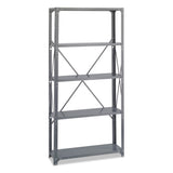 Safco® Commercial Steel Shelving Unit, Five-Shelf, 36w x 12d x 75h, Dark Gray (SAF6265) Each