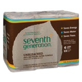 Seventh Generation® Natural Unbleached 100% Recycled Paper Kitchen Towel Rolls, 2-Ply, 11 x 9, 120/Roll, 6 Rolls/Pack (SEV13737PK) Pack of 6