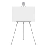 Quartet® Aluminum Heavy-Duty Display Easel, 38" to 66" High, Aluminum, Silver (QRT55E) Each