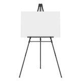 Quartet® Aluminum Heavy-Duty Display Easel, 38" to 66" High, Aluminum, Black (QRT56E) Each