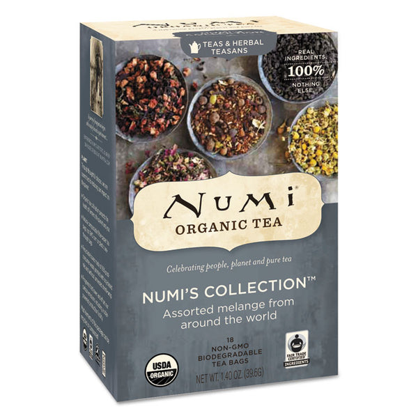 Numi® Organic Tea, Numi's Collection: Assorted, 18/Box (NUM10110)
