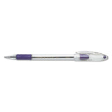 Pentel® R.S.V.P. Ballpoint Pen, Stick, Medium 1 mm, Violet Ink, Clear/Violet Barrel, Dozen (PENBK91V) Box of 12