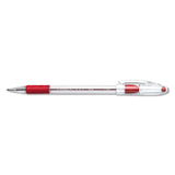 Pentel® R.S.V.P. Ballpoint Pen, Stick, Fine 0.7 mm, Red Ink, Clear/Red Barrel, Dozen (PENBK90B) Box of 12