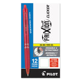 Pilot® FriXion Clicker Erasable Gel Pen, Retractable, Fine 0.7 mm, Red Ink, Red Barrel, Dozen (PIL31452) 1 Dozen