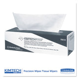 Kimtech™ Precision Wipers, POP-UP Box, 1-Ply, 11.8 x 11.8, Unscented, White, 196/Box, 15 Boxes/Carton (KCC75512) Case of 280