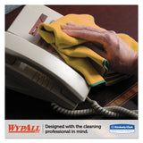 WypAll® Microfiber Cloths, Reusable, 15.75 x 15.75, Yellow, 24/Carton (KCC83610CT) Case of 24