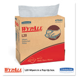 WypAll® L20 Towels, POP-UP Box, 4-Ply, 9.1 x 16.8, Unscented, White, 88/Box, 10 Boxes/Carton (KCC47044) 10 Boxes of 80