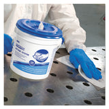 WypAll® Power Clean Wipers for Solvents WetTask Customizable Wet Wiping System with (1) Bucket, 12 x 12.5, Unscented, 95/Roll, 6 Rolls/Carton (KCC06001) Case of 6