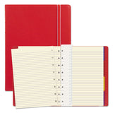 Filofax® Notebook, 1-Subject, Medium/College Rule, Red Cover, (112) 8.25 x 5.81 Sheets (REDB115008U)