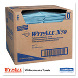 WypAll® X70 Foodservice Towels, 1/4 Fold, 12.5 x 23.5, Unscented, Blue, 300/Carton (KCC05927) Box of 300