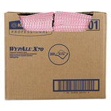WypAll® X70 Wipers, 1-Ply, 12.5 x 23.2, Red, 300/Carton (KCC06354) Case of 300