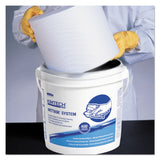 WypAll® Power Clean Wipers for Solvents WetTask Customizable Wet Wiping System with (1) Bucket, 12 x 12.5, Unscented, 95/Roll, 6 Rolls/Carton (KCC06001) Case of 6