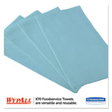 WypAll® X70 Foodservice Towels, 1/4 Fold, 12.5 x 23.5, Unscented, Blue, 300/Carton (KCC05927) Box of 300