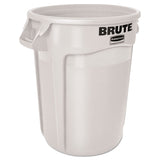 Rubbermaid® Commercial Vented Round Brute Container, 20 gal, Plastic, White (RCP2620WHI) Each