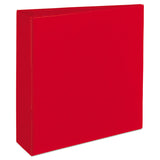 Avery® Heavy-Duty Non-View Binder with DuraHinge and Locking One Touch EZD Rings, 3 Rings, 3" Capacity, 11 x 8.5, Red (AVE79583) Each