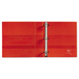 Avery® Heavy-Duty Non-View Binder with DuraHinge and One Touch EZD Rings, 3 Rings, 1.5" Capacity, 11 x 8.5, Red (AVE79585) Each