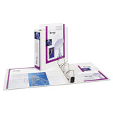 Avery® Heavy-Duty Non Stick View Binder with DuraHinge and Slant Rings, 3 Rings, 3" Capacity, 11 x 8.5, White, (5604) (AVE05604) Each