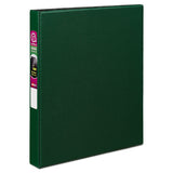 Avery® Durable Non-View Binder with DuraHinge and Slant Rings, 3 Rings, 1" Capacity, 11 x 8.5, Green (AVE27253) Each