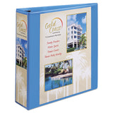 Avery® Heavy-Duty Non Stick View Binder with DuraHinge and Slant Rings, 3 Rings, 2" Capacity, 11 x 8.5, Light Blue, (5501) (AVE05501) Each