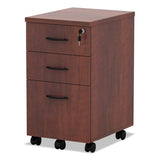 Alera® Alera Valencia Series Mobile Pedestal File, Left/Right, 3-Drawer: Box/Box/File, Legal/Letter, Cherry, 15.88" x 20.5" x 28.38" (ALEVA572816MC) Each