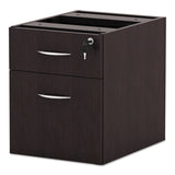 Alera® Alera Valencia Series Hanging Pedestal File, Left/Right, 2-Drawers: Box/File, Legal/Letter, Espresso, 15.63" x 20.5" x 19.25" (ALEVA552222ES) Each
