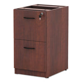 Alera® Alera Valencia Series Full Pedestal File, Left/Right, 2 Legal/Letter-Size File Drawers, Medium Cherry, 15.63" x 20.5" x 28.5" (ALEVA542822MC) Each