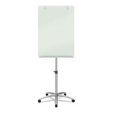Quartet® Infinity Glass Mobile Presentation Easel, 3 ft x 2 ft, Silver/White (QRTECM32G) Each