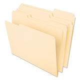 Pendaflex® Interior File Folders, 1/3-Cut Tabs: Assorted, Letter Size, Manila, 100/Box (PFX421013) Box of 100