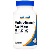 nutricost® Multivitamin For Men Dietary Supplement Vitamin A / C / D / E / K 1,800 mcg - 125 mg - 75 mcg - 20 mg - 80 mcg Strength Capsule 120 Per Bottle (1270268_CS) 12/CS