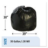 Stout® by Envision™ Total Recycled Content Plastic Trash Bags, 30 gal, 1.3 mil, 30" x 39", Brown/Black, 100/Carton (STOT3039B13) Case of 100